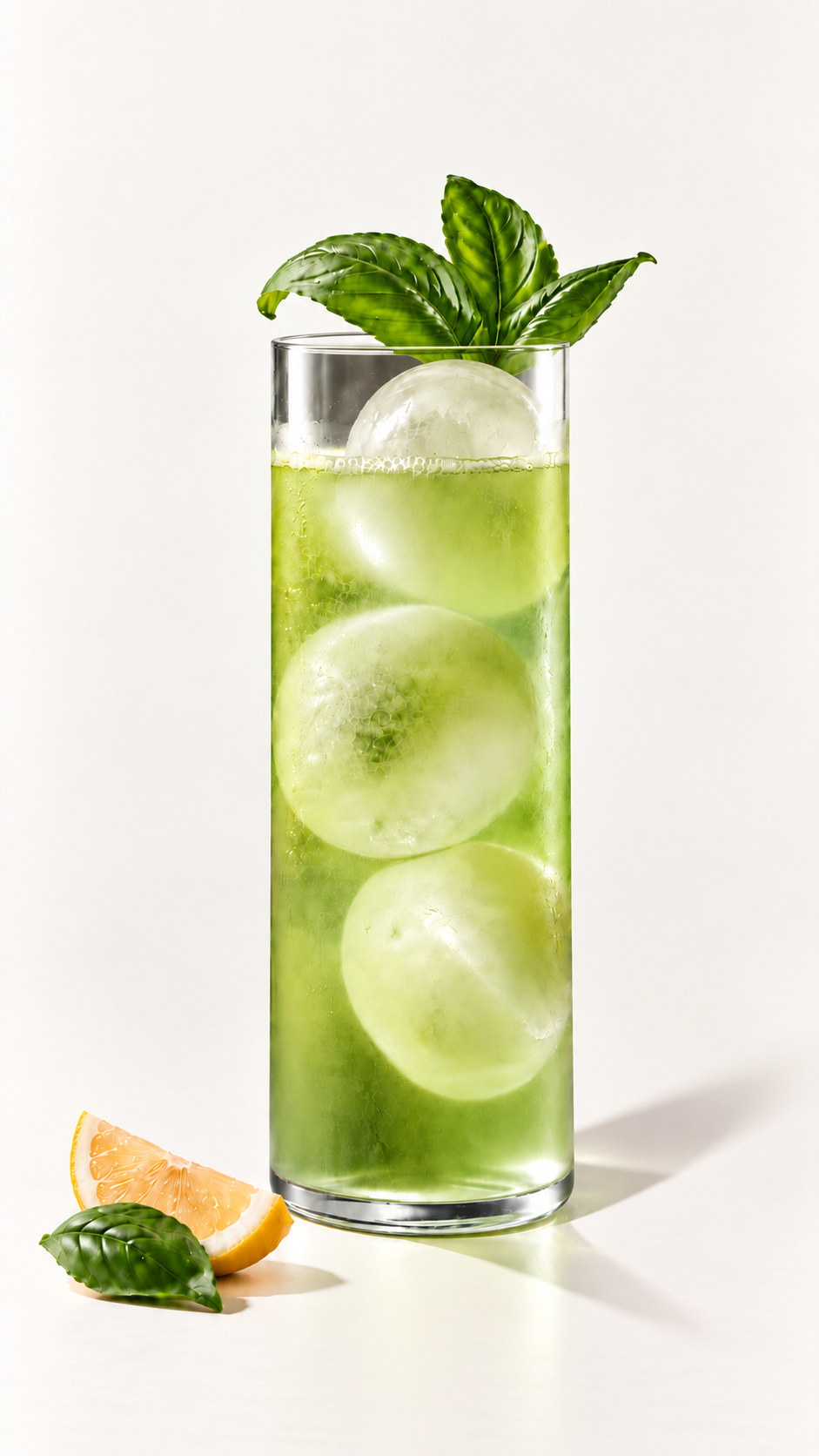 Lemon Basil Matcha Spritz